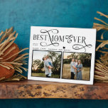 Best Mom Ever 2 Photos Heart Mothers Day Gifts Fotoplatte<br><div class="desc">Celebrate the woman whose love feels like home. This Best Mom Ever Heart Photo Plaque turns two of your most treasured memories into a beautiful daily reminder of how deeply she’s loved. Designed with a modern minimalist layout, elegant typography, and a soft heart detail, it captures the story of all...</div>