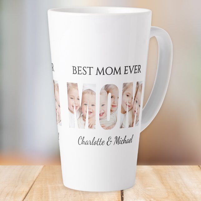 Best Mom Ever 3 Photos Cutout Letters Milchtasse (Von Creator hochgeladen)