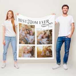 Best Mom Ever 4 Photos Heart Mothers Day Gifts Fleecedecke