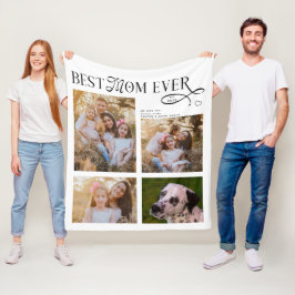 Best Mom Ever 4 Photos Heart Mothers Day Gifts Fleecedecke