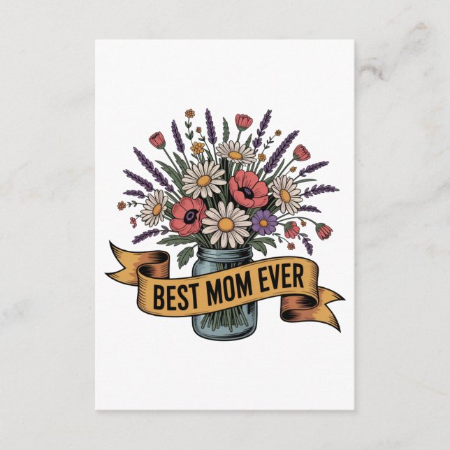 Best Mom Ever Begleitkarte (Vorderseite)