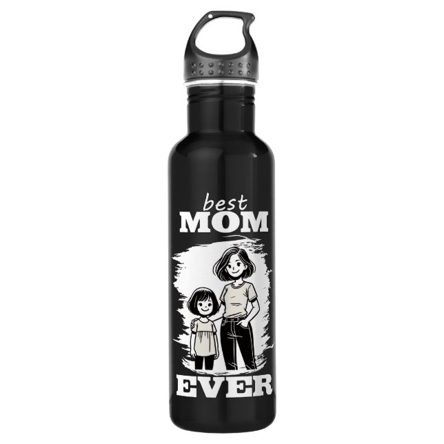 Best Mom Ever - beste Mama der Welt Edelstahlflasche (Vorderseite)