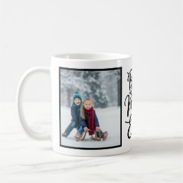 Best Mom Ever Black and White 2 Photo Keepsake Kaffeetasse