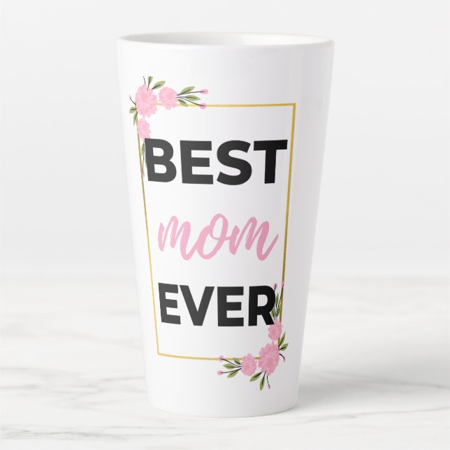 Best Mom Ever black Milchtasse (Vorderseite)