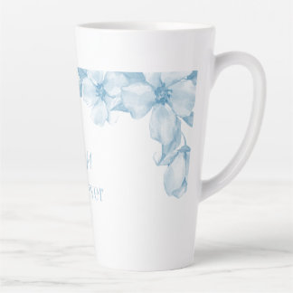 Best Mom Ever Blue Floral Latte Mug Milchtasse