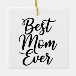 Best Mom Ever Custom Photo Christmas Keepsake  Keramikornament
