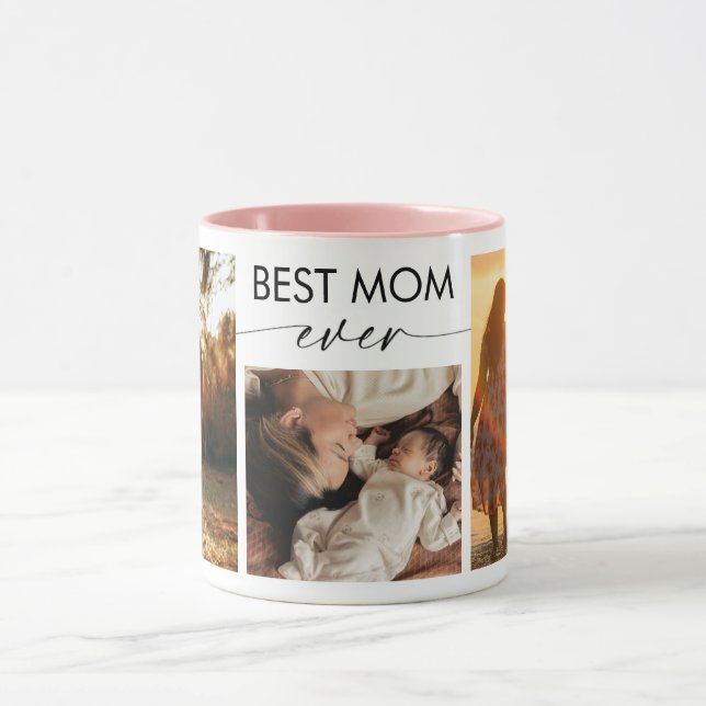 Best Mom Ever Custom Photo Coffee Mug Tasse (Zentrum)