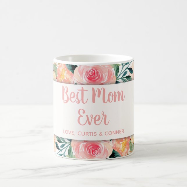Best Mom Ever Customizable Bonus Mom Mothers Day Kaffeetasse (Mittel)