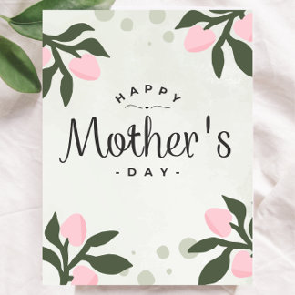 Best Mom Ever Floral Mother’s Day Card Postkarte