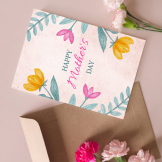 Best Mom Ever Floral Mother’s Day Card Postkarte