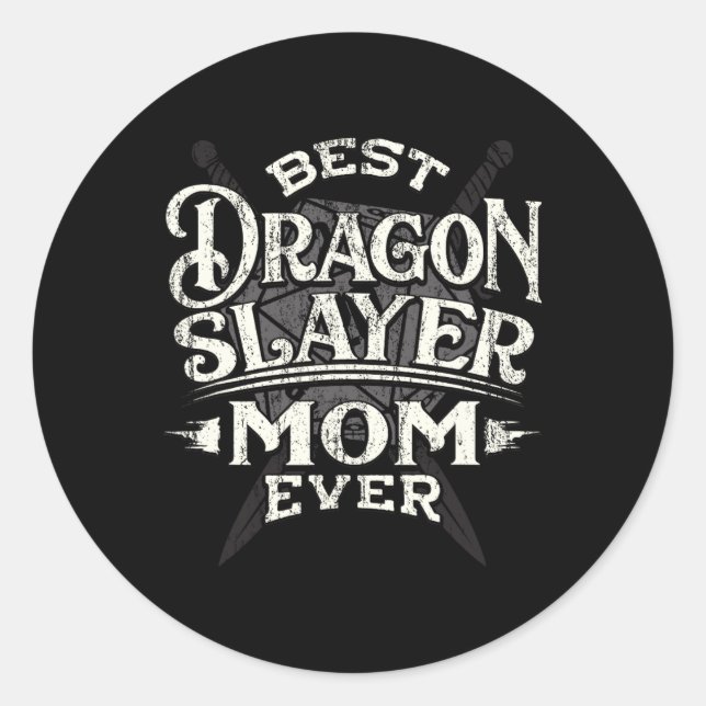 Best Mom Ever Funny Mother's Day Rpg Gamer Women  Runder Aufkleber (Vorderseite)