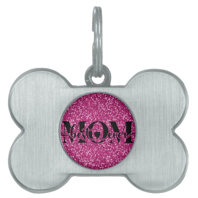 Best mom ever, glitter, pink, custom tiermarke (Vorderseite)