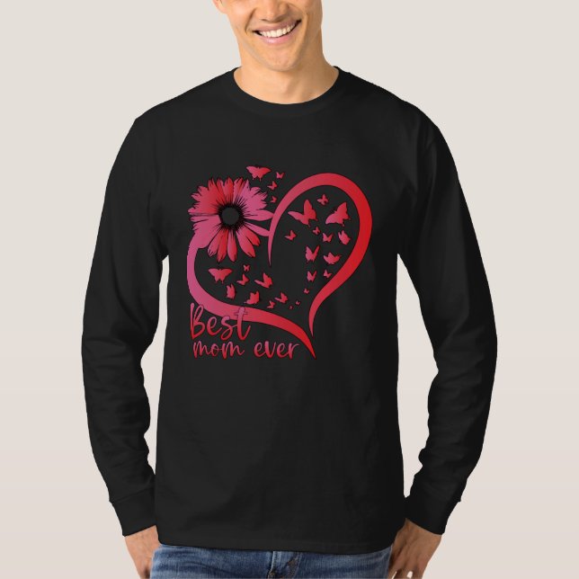 Best Mom Ever Happy Mothers Day 2023 Butterfly Mom T-Shirt (Vorderseite)
