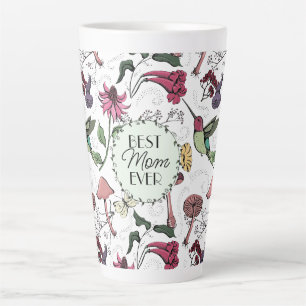 Best Mom Ever Kolibri Blumen Latte Tasse