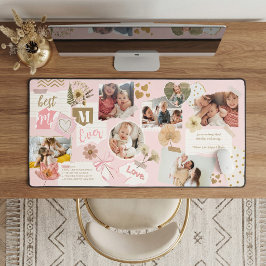 Best Mom Ever Personalized Scrapbook Photo Collage Schreibtischunterlage