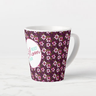 Best Mom Ever Personalized Wine and Pink Floral Milchtasse