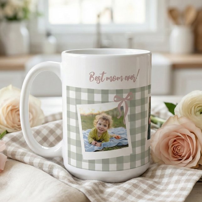 Best Mom Ever Photo Collage Kaffeetasse (Von Creator hochgeladen)