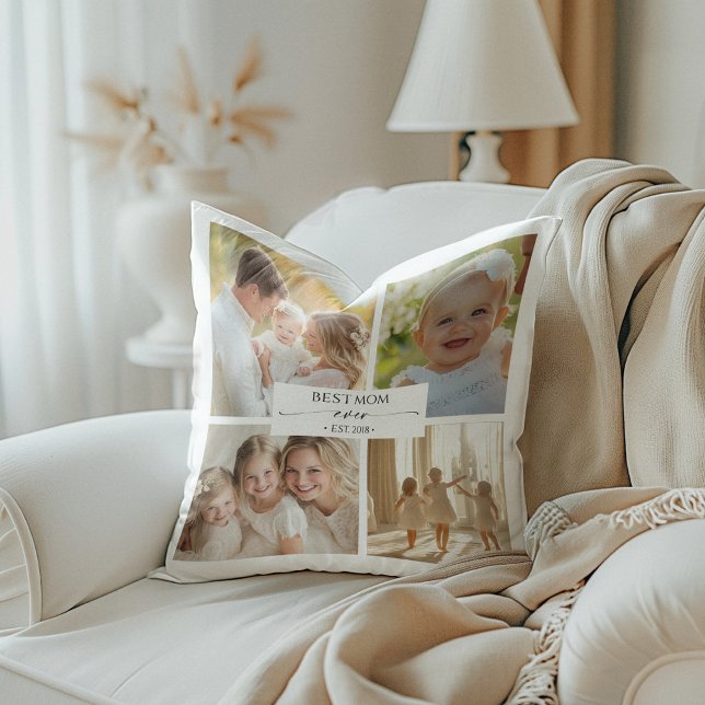 Best Mom Ever Photo Collage Pillow Kissen (Von Creator hochgeladen)