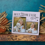 Best Mom Ever Photo Heart Dog Mothers Day Gifts Fotoplatte<br><div class="desc">Celebrate the woman whose heart is full of fur, paw prints, and unconditional love. This Best Dog Mom Ever Heart Photo Plaque is a sentimental tribute to the bond she shares with her pup - the walks at sunrise, the cuddles on quiet nights, the loyalty, joy, and comfort only a...</div>