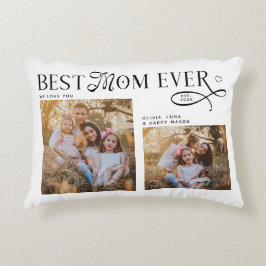 Best Mom Ever Photos Heart Mothers Day Gifts Dekokissen