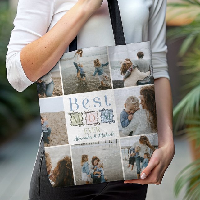 Best Mom Ever Plaid Patchwork Photo (Von Creator hochgeladen)