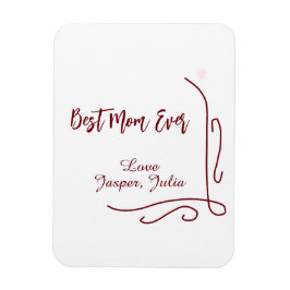 Best mom ever red love Spanish border stylish Magnet