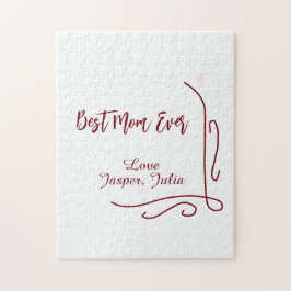 Best mom ever red love Spanish border stylish  Puzzle