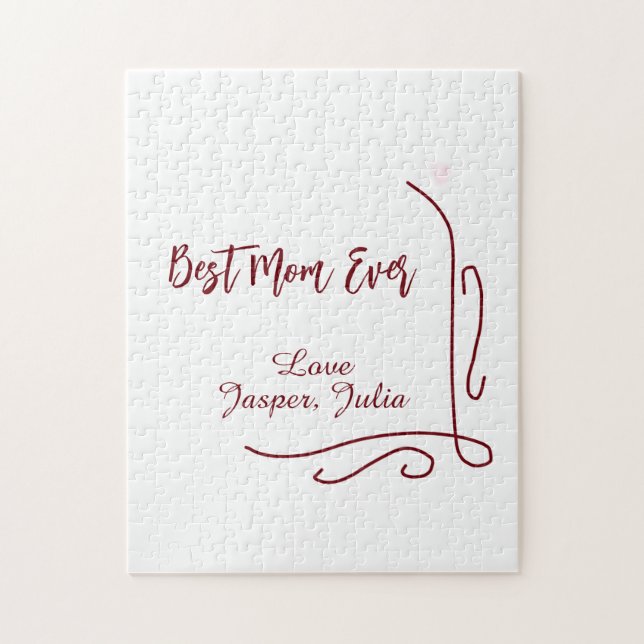 Best mom ever red love Spanish border stylish  Puzzle (Vertikal)