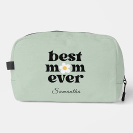 Best Mom Ever Sage Green Personalized Mother's Day Waschbeutel