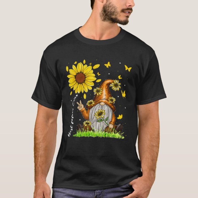 Best Mom Ever Sunflower Gnome  Cute Mother s Day T-Shirt (Vorderseite)