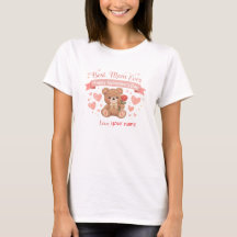 Best Mom Ever Valentine Hearts Bear T-Shirt