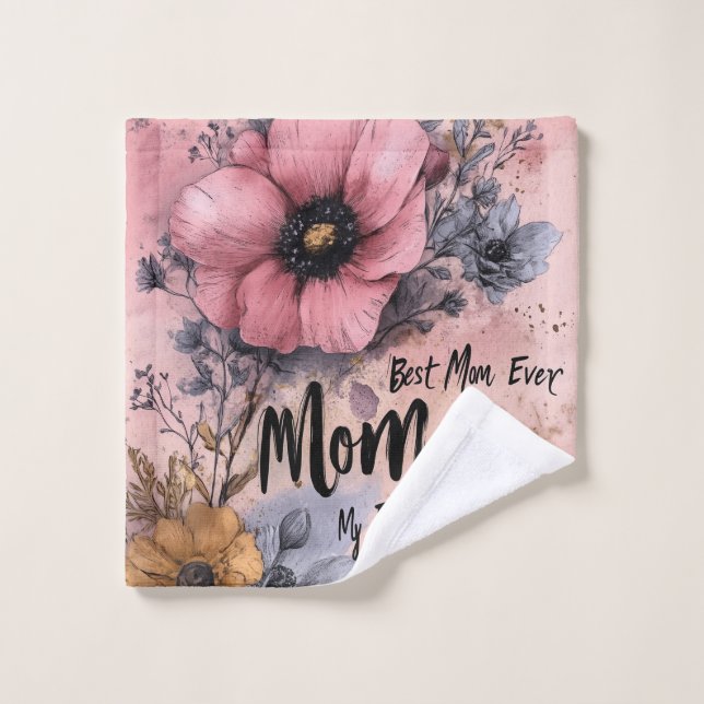 Best Mom ever Waschlappen (Waschlappen)
