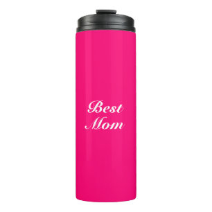 Best Mom hot pink white classic script elegant Thermosbecher