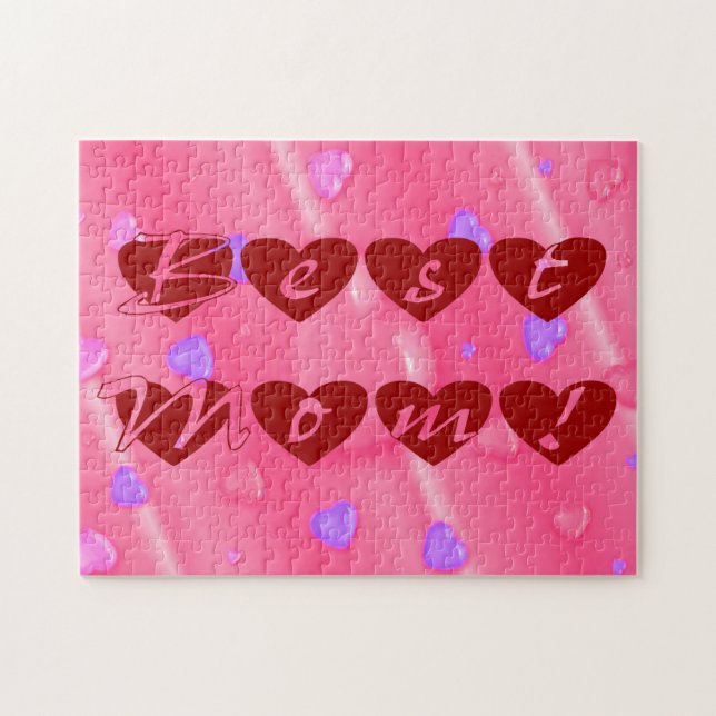 Best Mom in Hearts Puzzle (Horizontal)