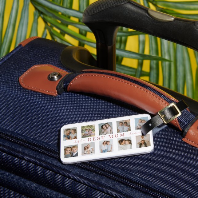 Best Mom Luggage Tag | Personalized Photos Gepäckanhänger (Vorderseite Insitu 3)