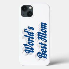 Best mom sea blue text Case-Mate iPhone hülle