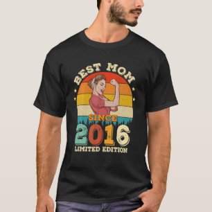 Best Mom Since 2016 Son Daughter Matching Bday Mot T-Shirt
