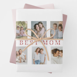 Best Mom Wrapping Paper | Custom Photos Geschenkpapier Set