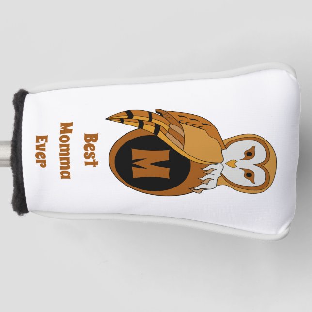 Best Momma Ever Barn Owl Monogram Golf Head Cove Headcover (Vorderseite)