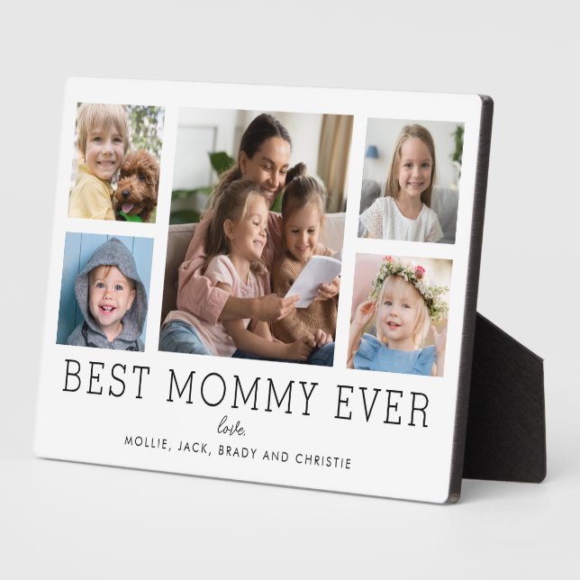 Best Mommy Ever Children 5-Foto Collage Custom Fotoplatte (Seite)