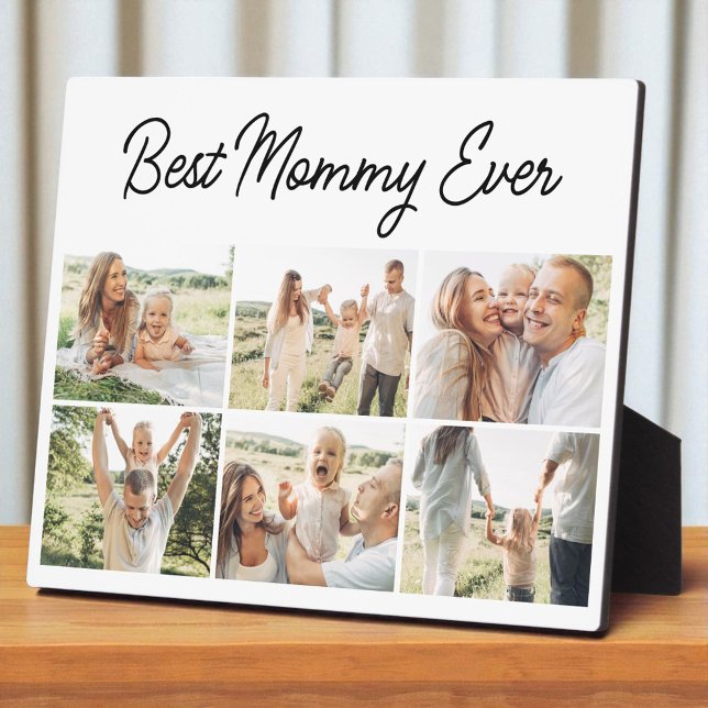 Best Mommy Ever Custom Modern 6 Photo Collage  Fotoplatte (Von Creator hochgeladen)