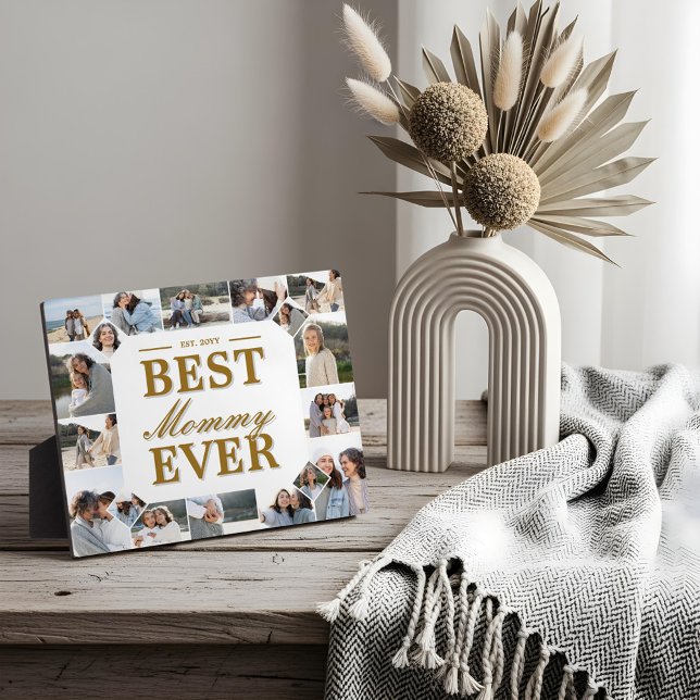 Best Mommy Ever Father's Day Photo Frame Collage Fotoplatte (Best Mommy Ever Father's Day Photo Frame Collage)
