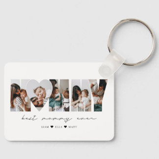 Best Mommy Ever Modern Photo Collage Mother's Day Schlüsselanhänger