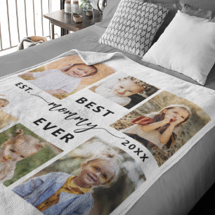 Best Mommy Ever - Muttertagsfoto Collage Fleecedecke