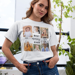 Best Mommy Ever - Muttertagsfoto Collage T-Shirt