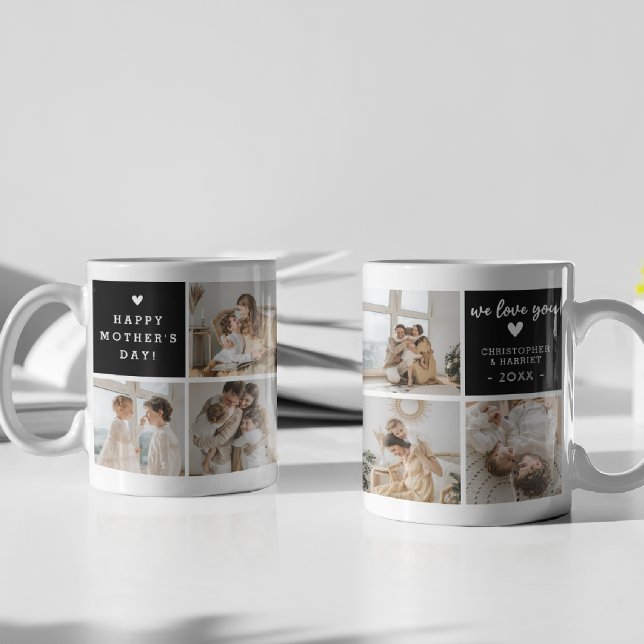 'Best Mommy Ever' Nachricht Custom 7 Foto Collage Kaffeetasse (Von Creator hochgeladen)