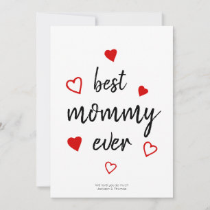 Best Mommy je Red Heart No Foto Mother Day Feiertagskarte