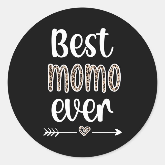 Best Momo je Momo Großmutter Wertschätzung Momo Runder Aufkleber (Vorderseite)