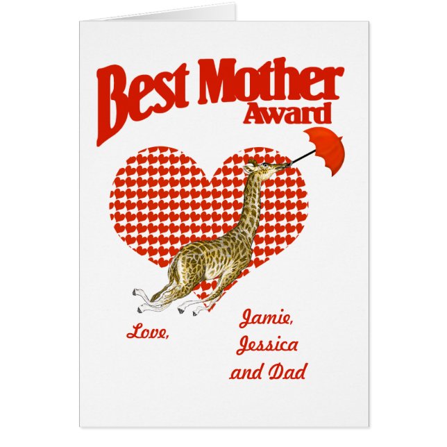 Best Mother Award Keepake (Vorne)