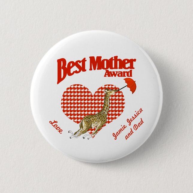Best Mother Award Keepake Button (Vorderseite)
